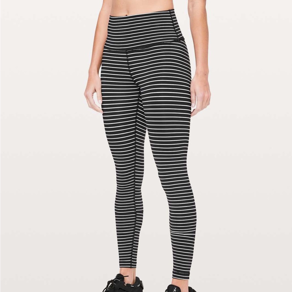 Lululemon wunder under striped leggings
